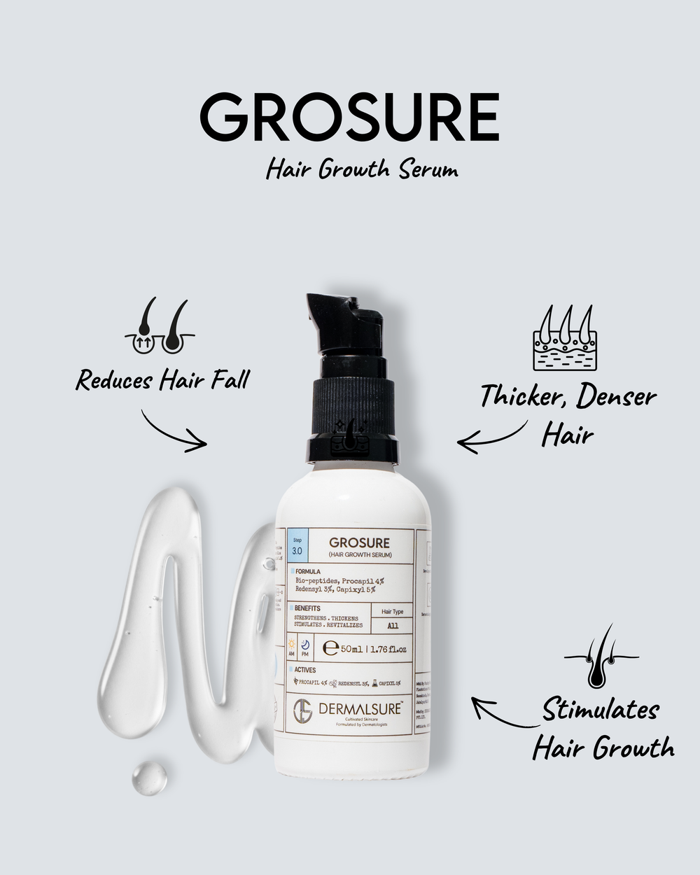 Grosure Plain Hair Growth Serum